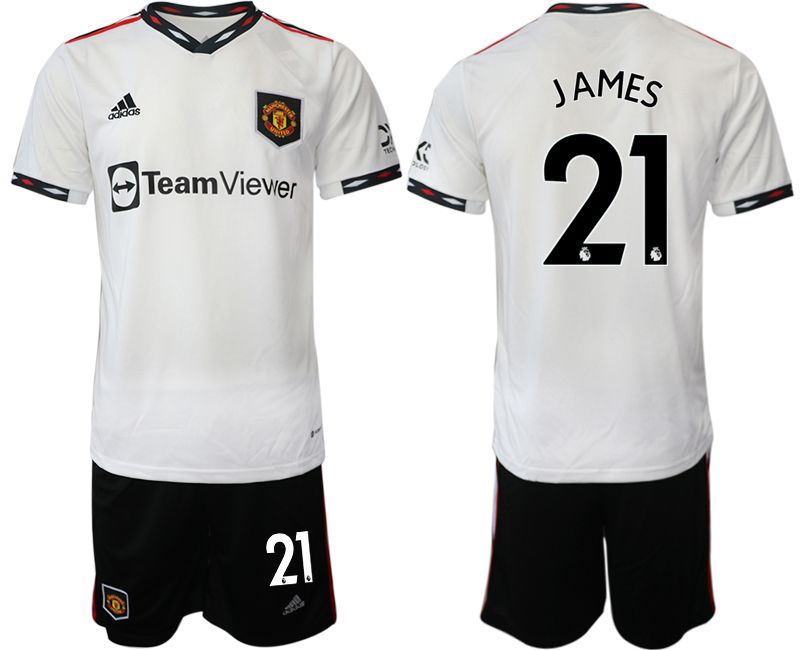 Men 2022-2023 Club Manchester United away white #21 Soccer Jersey